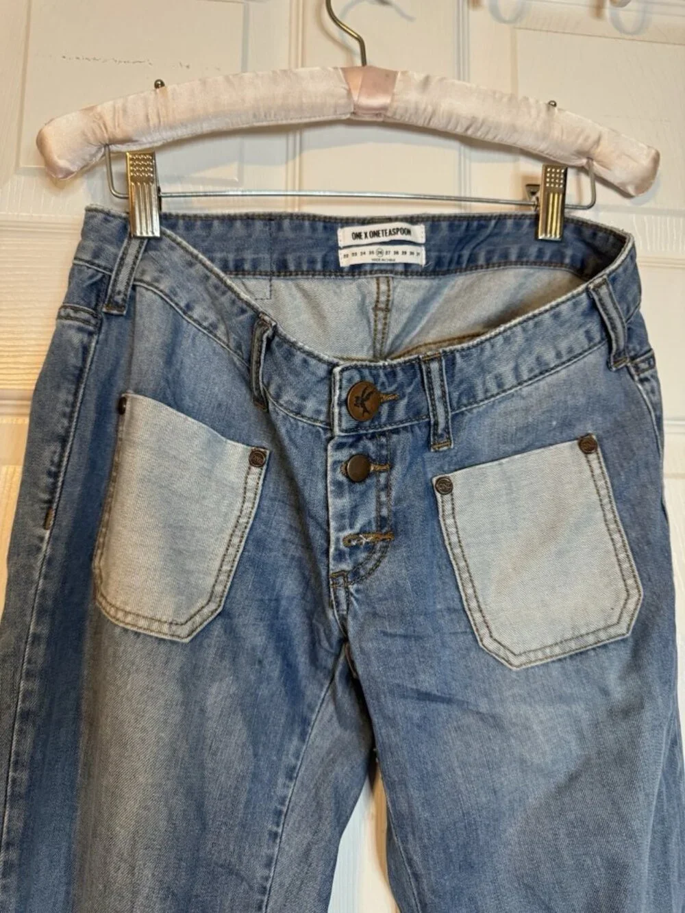 One x OneTeaspoon Womens Westenders Low Waisted Wide Leg Jeans NWOT Size 26